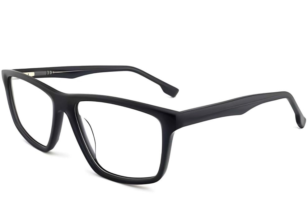 Rechteckige graue Acetatbrille #BS2012-0393