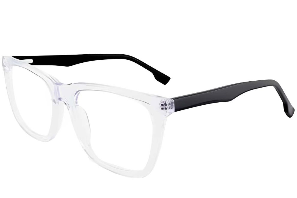 Rechteckige transparente Acetatbrille #BS2012-0399