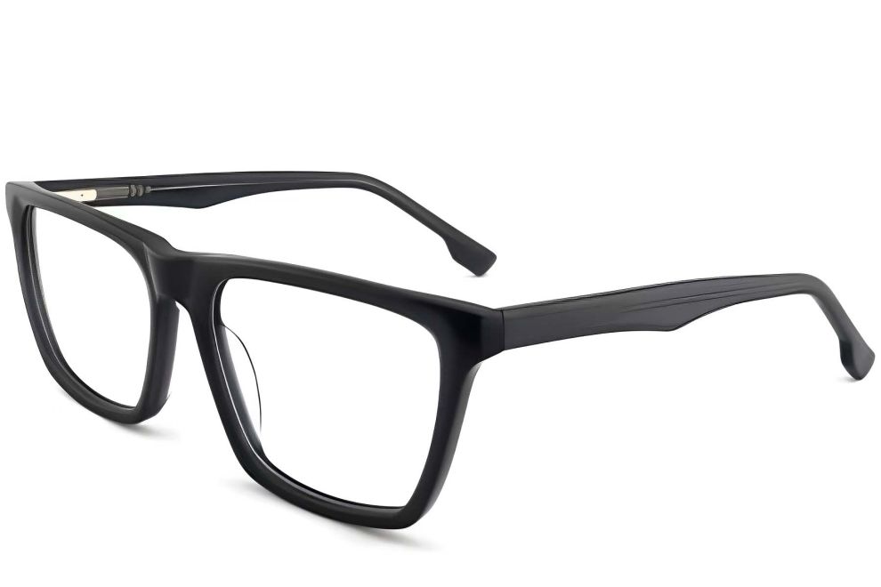 Rechteckige graue Acetatbrille #BS2012-0403