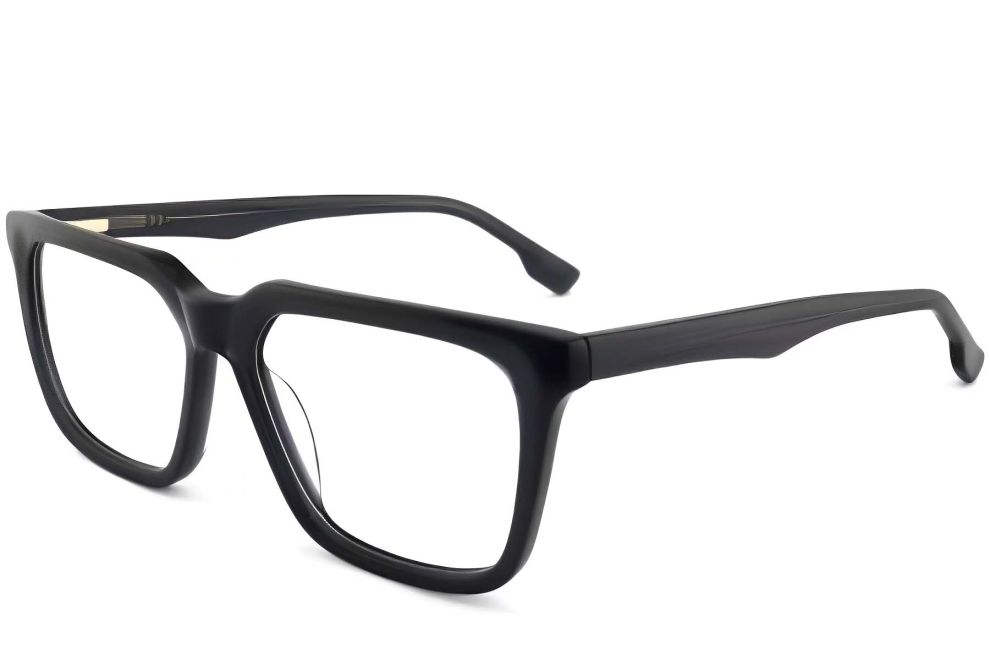 Rechteckige graue Acetatbrille #BS2012-0408