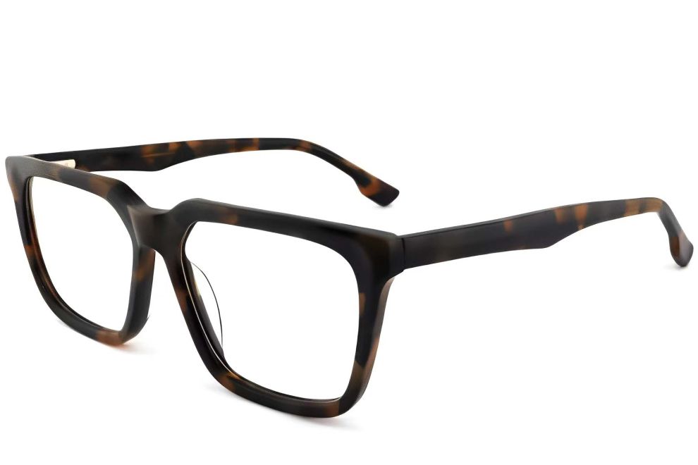 Rechteckige Schildpatt-Acetatbrille #BS2012-0410