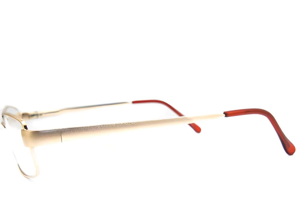 Rechteckige goldene Metallbrille #BS2012-0426