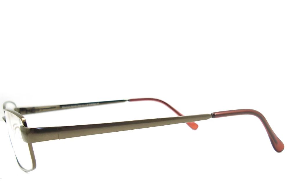 Rechteckige braune Metallbrille #BS2012-0427