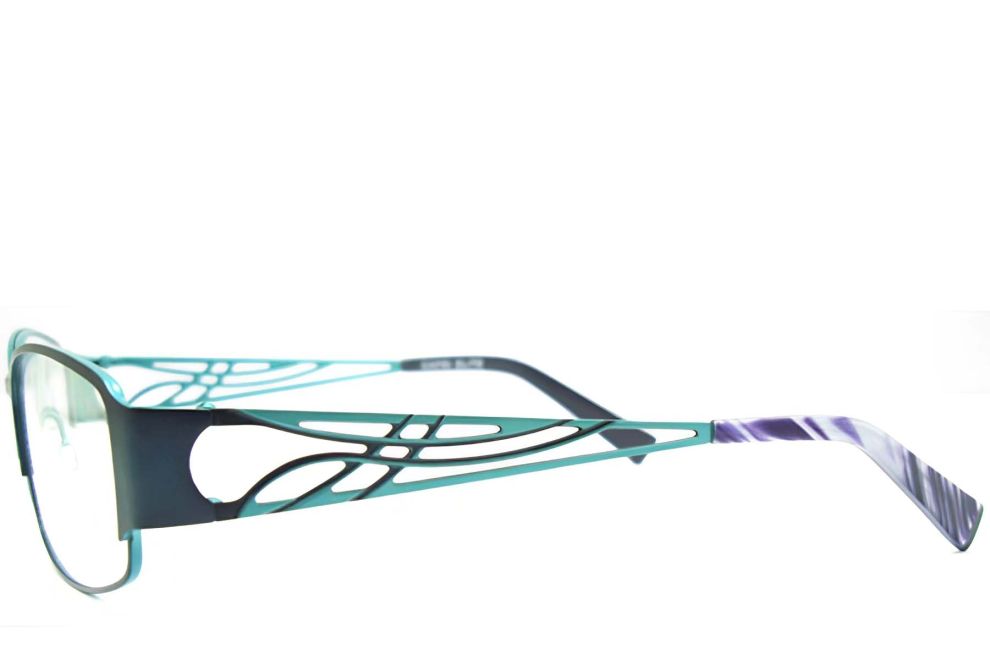 Ovale blaue Metallbrille #BS2012-0430