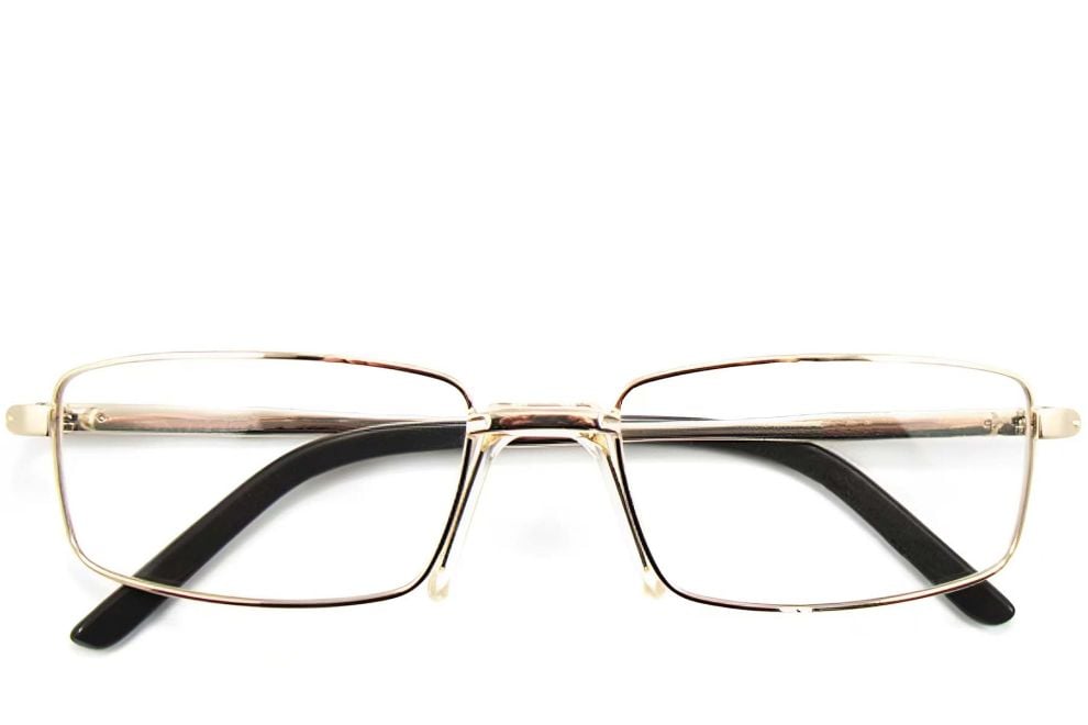 Rectangular Golden Metal Glasses #BS2012-0432