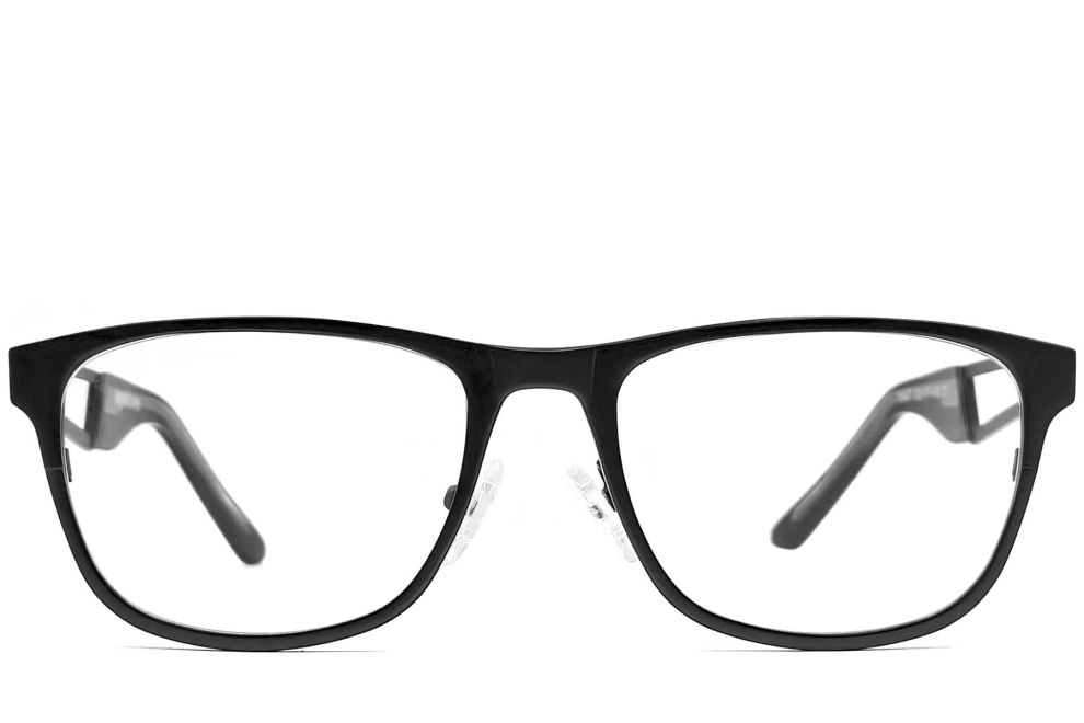 Ovale schwarze Metallbrille #BS2012-0435