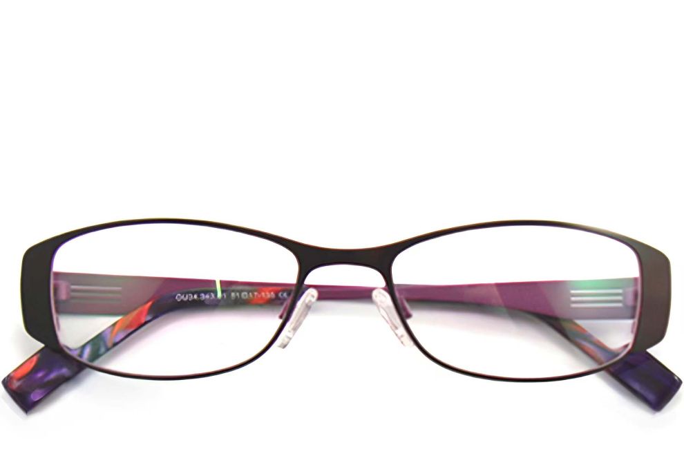 Oval Purple Metal Glasses #BS2012-0436