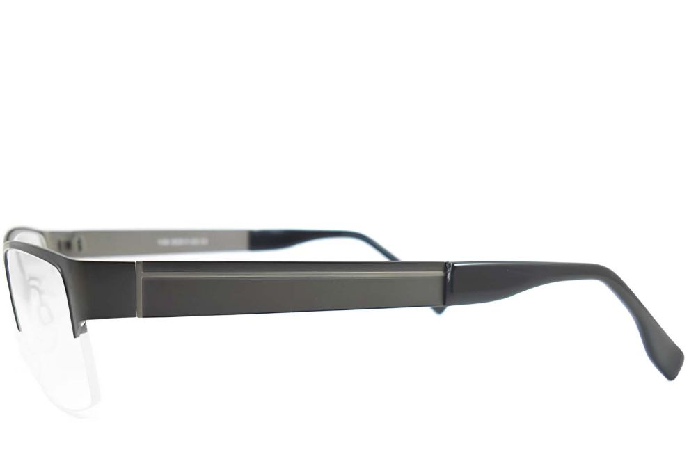 Semi-rimless Grey Metal Glasses #BS2012-0443