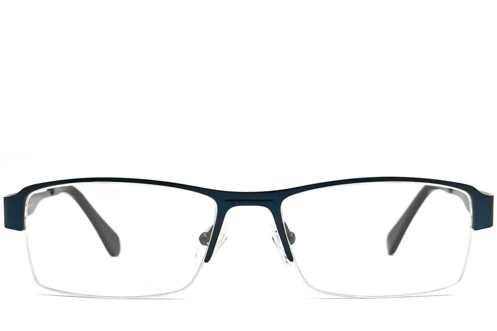 Halbrandlose grüne Metallbrille #BS2012-0451