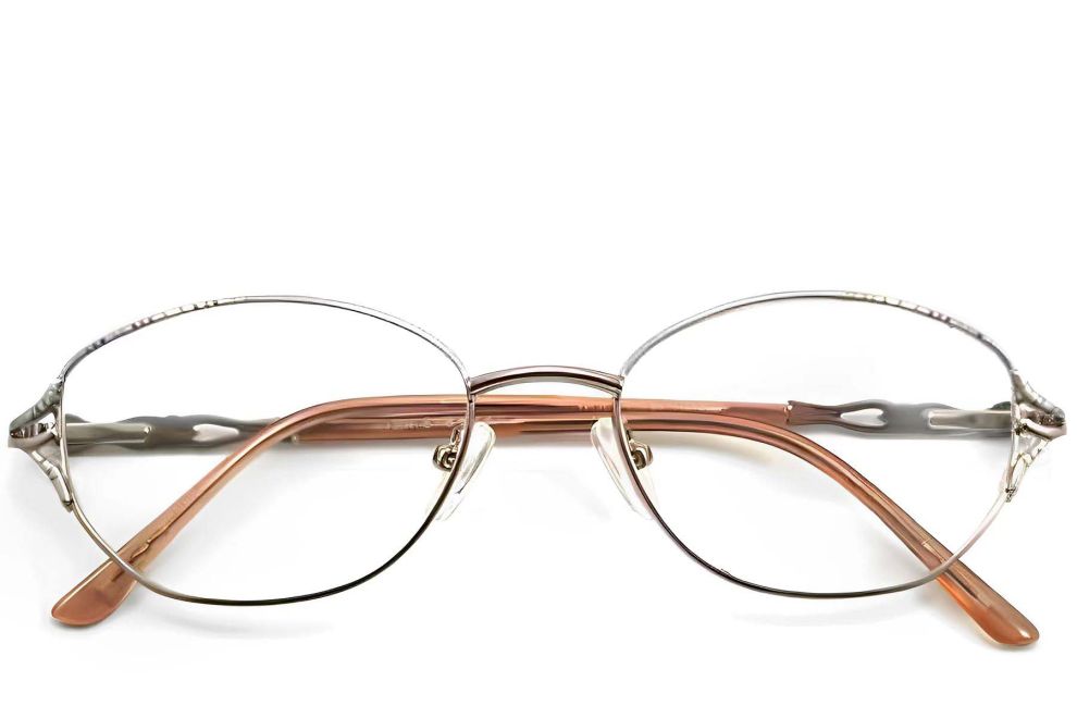 Oval Silver Metal Glasses #BS2012-0459