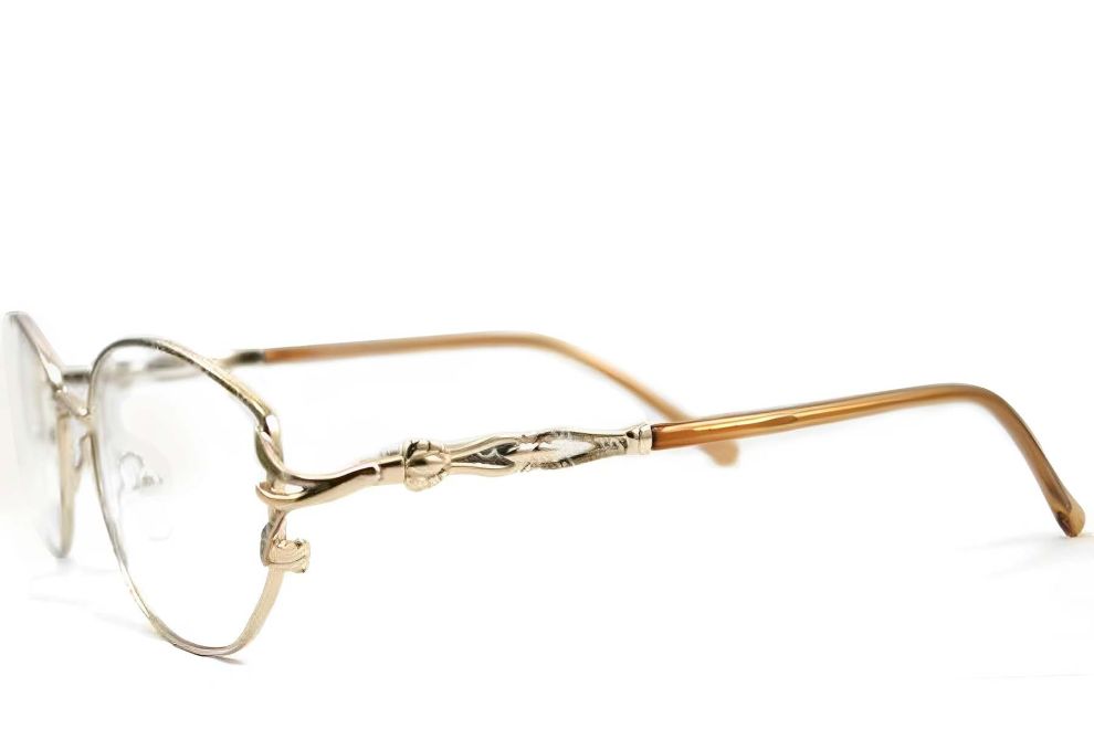 Ovale goldene Metallbrille #BS2012-0460