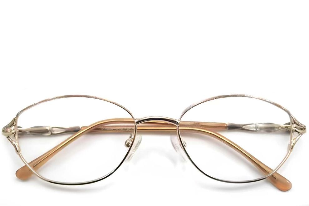 Oval Golden Metal Glasses #BS2012-0460