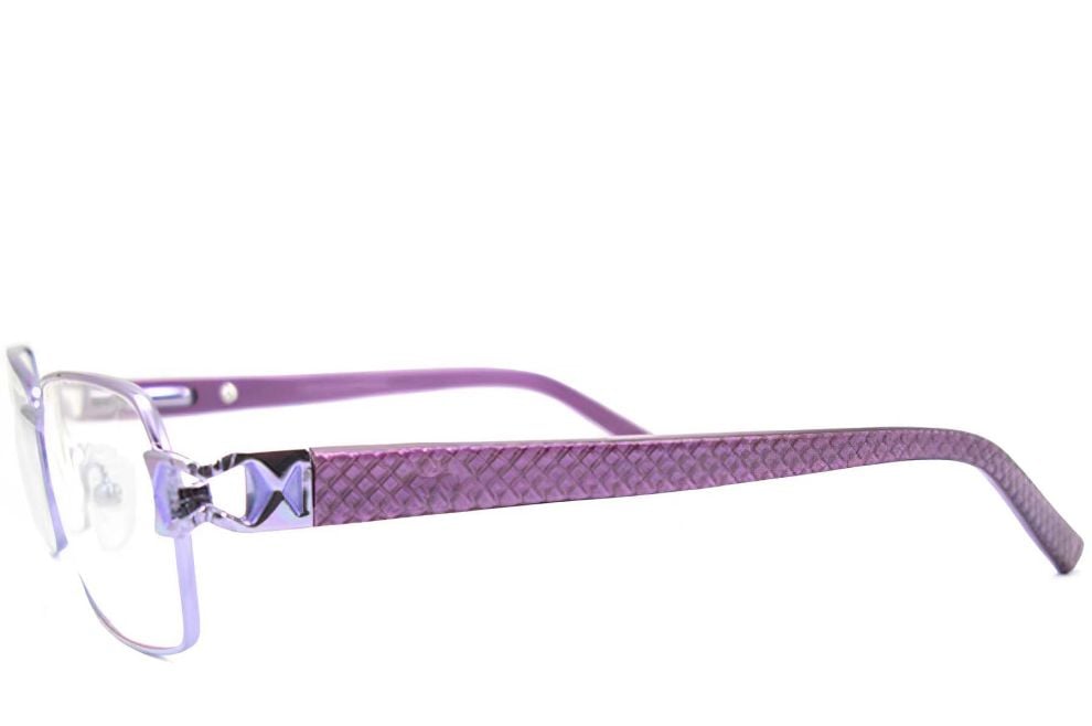 Rectangular Purple Metal Glasses #BS2012-0461