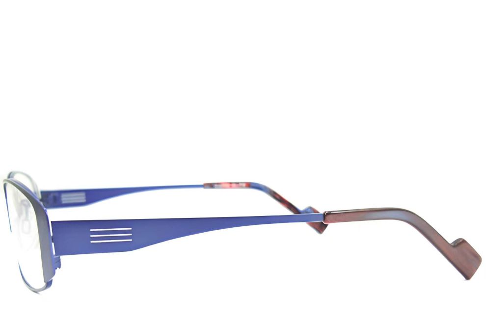 Rechteckige blaue Metallbrille #BS2012-0462