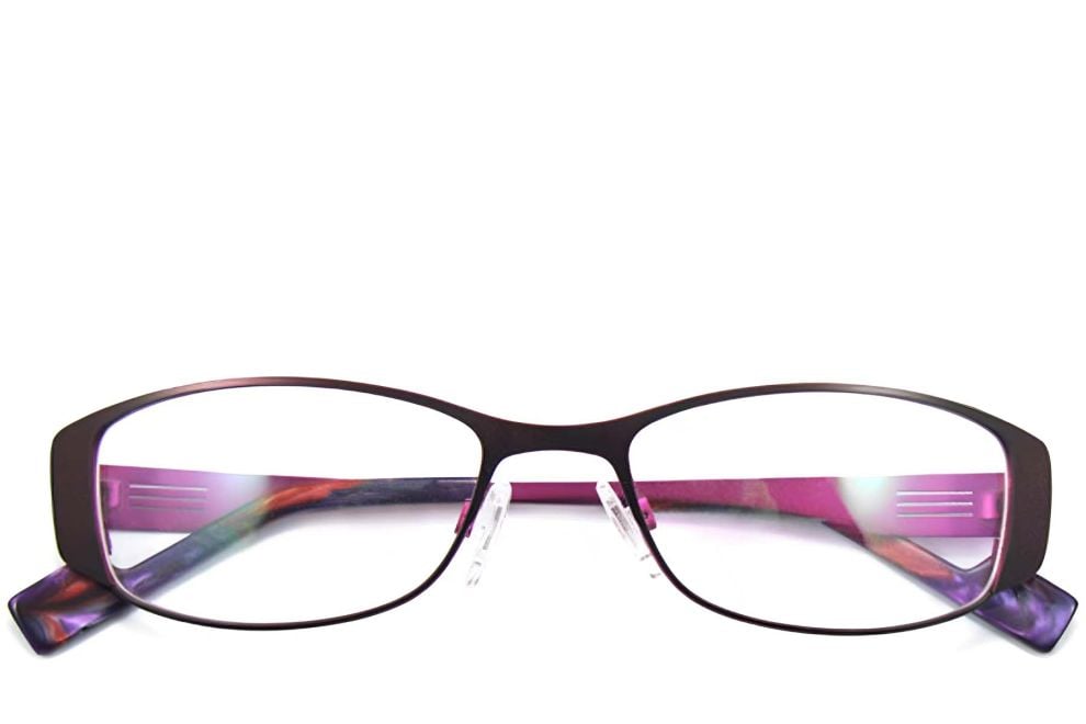 Rectangular Purple Metal Glasses #BS2012-0463