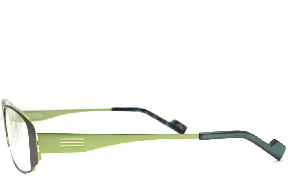 Rectangular Green Metal Glasses #BS2012-0464