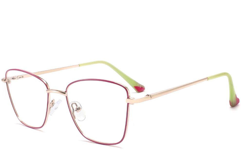 Lunettes papillon en métal vert #BS2425-0009