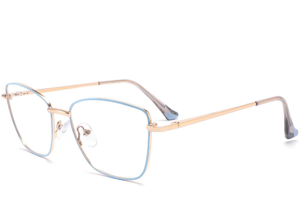 Schmetterlingsblaue Metallbrille #BS2425-0018