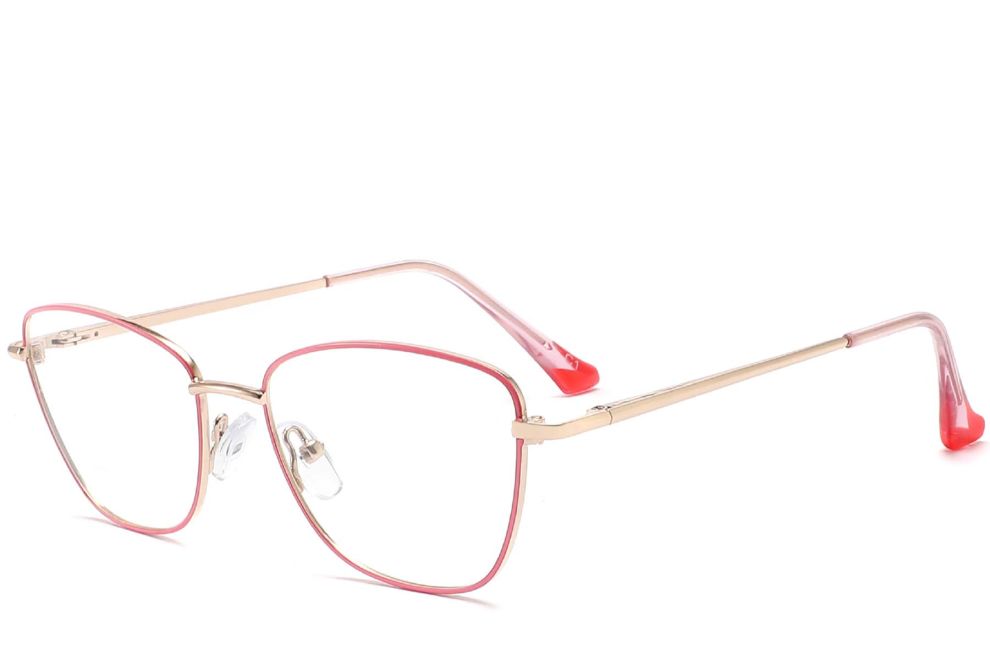 Schmetterlings-Pink-Metallbrille #BS2425-0019