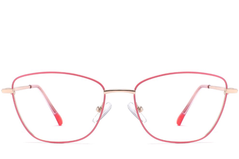 Schmetterlings-Pink-Metallbrille #BS2425-0019