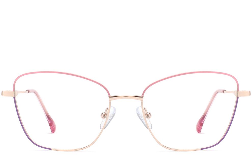 Schmetterlings-Pink-Metallbrille #BS2425-0029