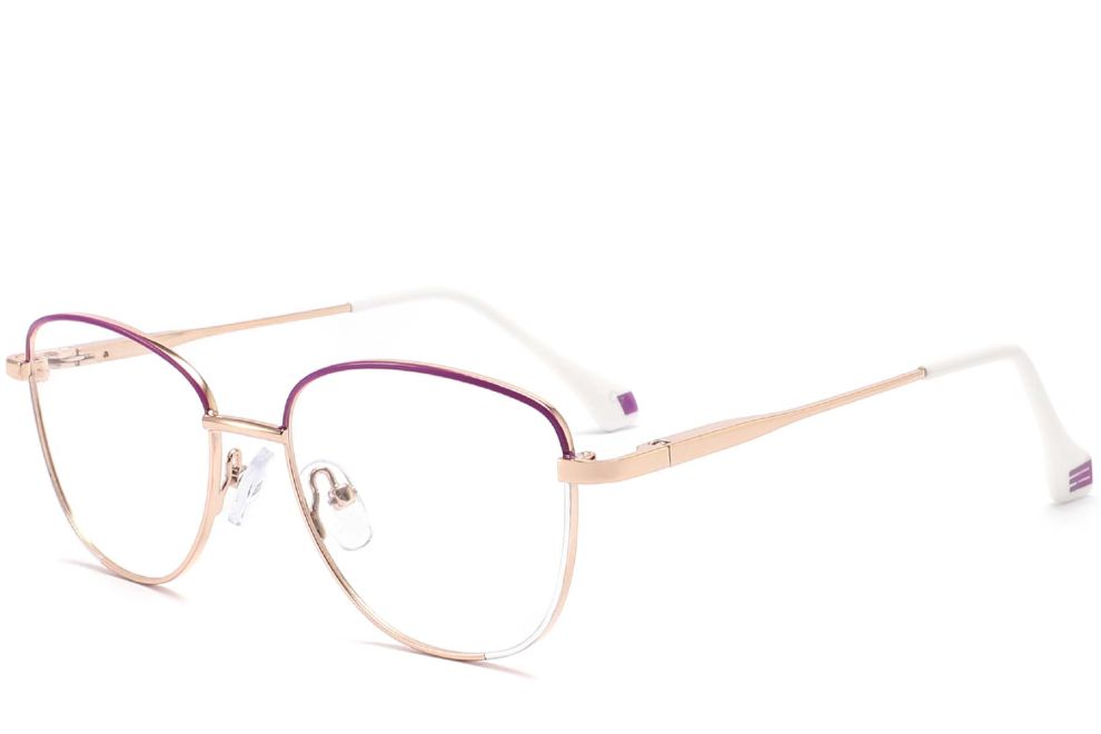 Lunettes papillon en métal blanc #BS2425-0032