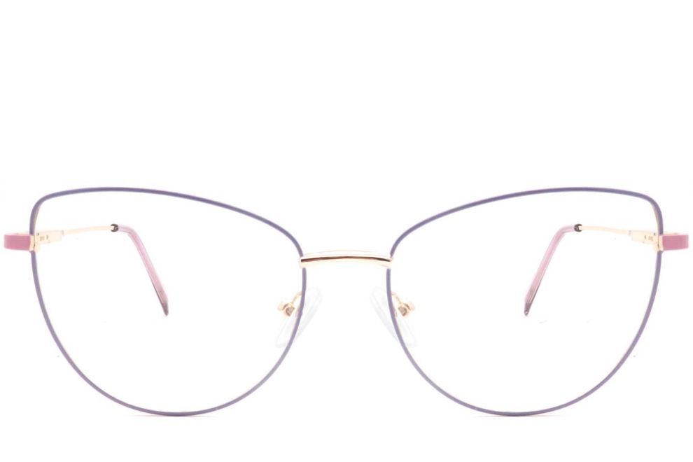 Gafas de metal morado con forma de mariposa #BS2425-0049