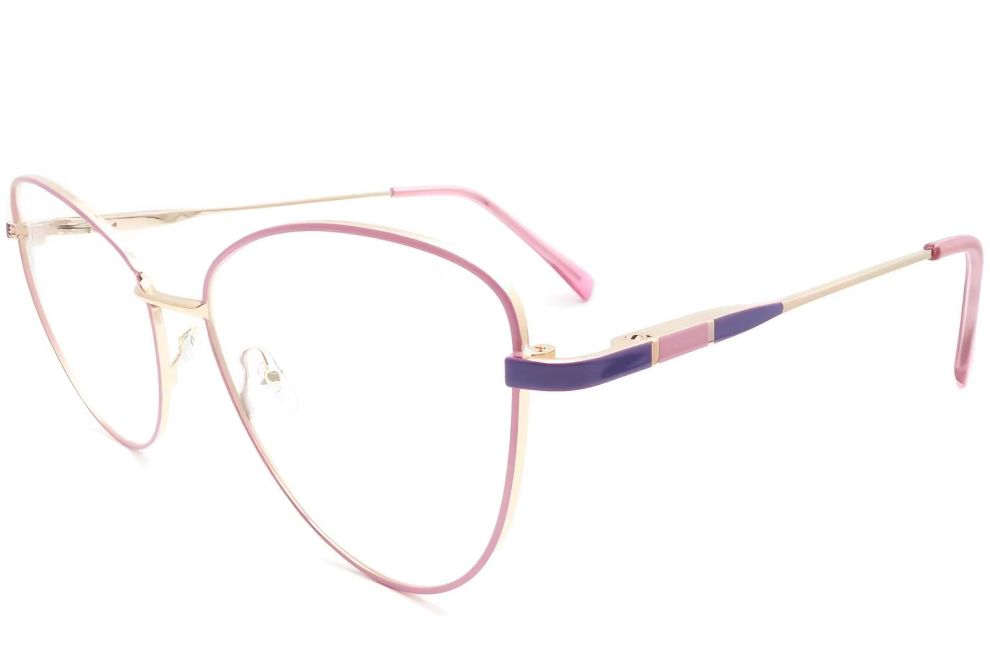 Schmetterlings-Pink-Metallbrille #BS2425-0056