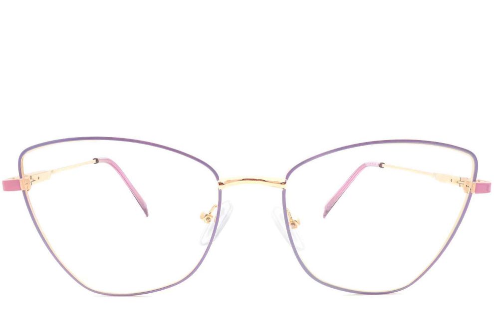 Gafas de metal morado con forma de mariposa #BS2425-0071