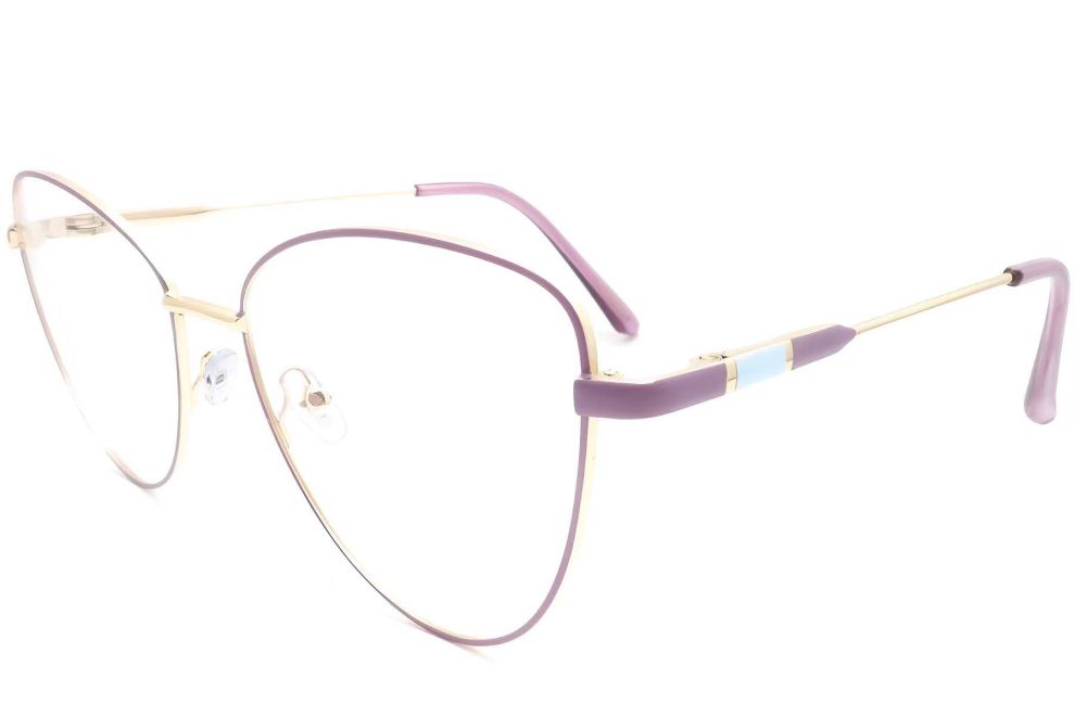 Gafas de metal morado con forma de mariposa #BS2425-0082
