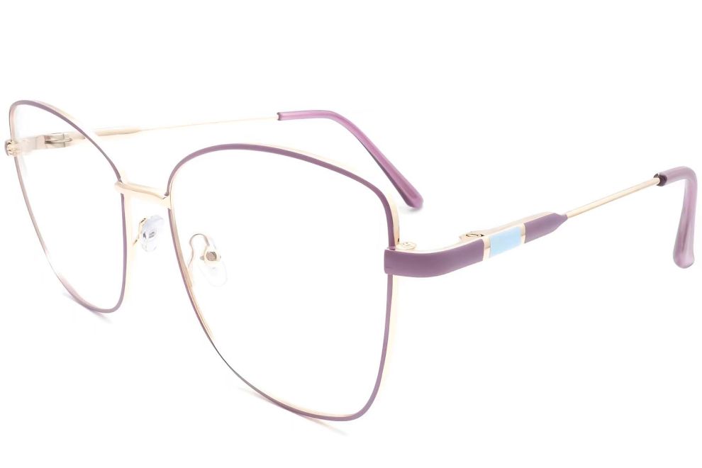 Gafas de metal morado con forma de mariposa #BS2425-0093