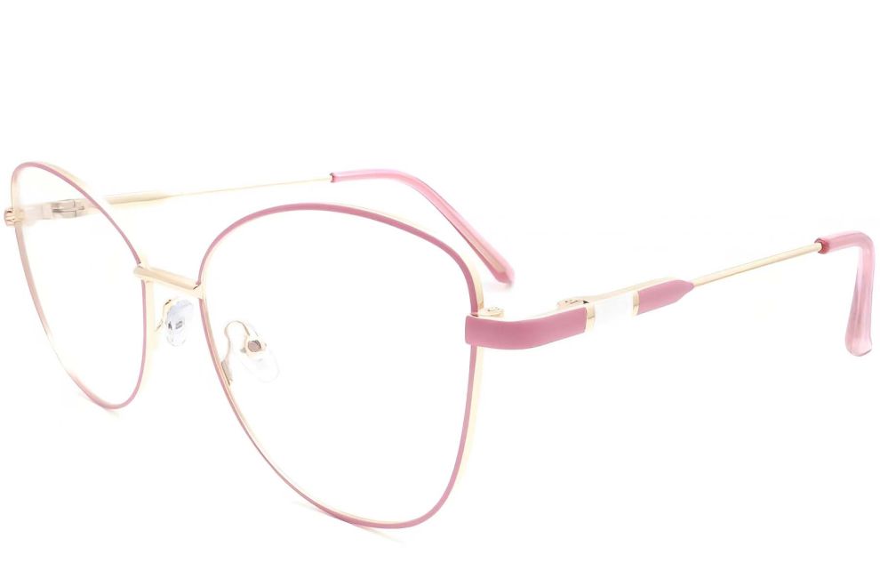 Schmetterlings-Pink-Metallbrille #BS2425-0097