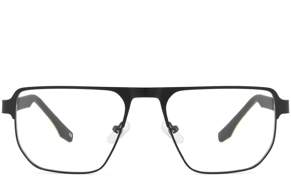Rectangular Blue Metal Glasses #BS2425-0103