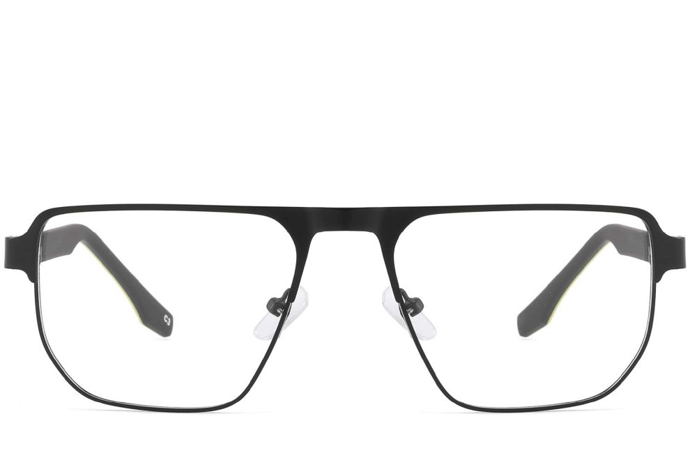 Rechteckige blaue Metallbrille #BS2425-0103