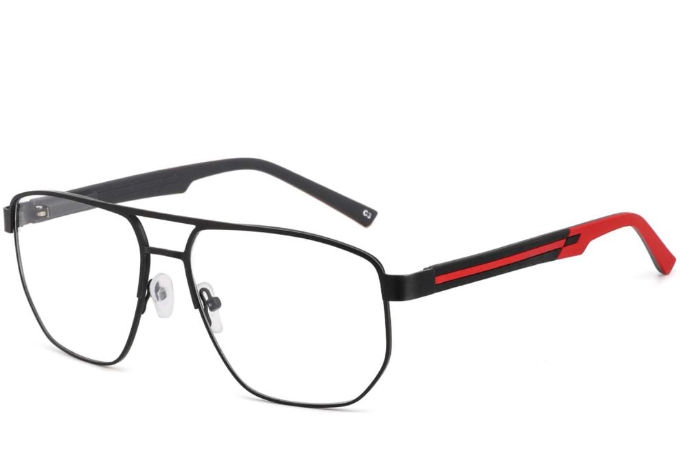 Aviator Red Metal Glasses #BS2425-0115