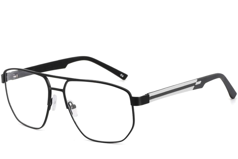 Gafas de metal gris aviador #BS2425-0116