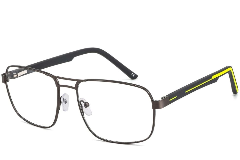 Aviator Yellow Metal Glasses #BS2425-0123