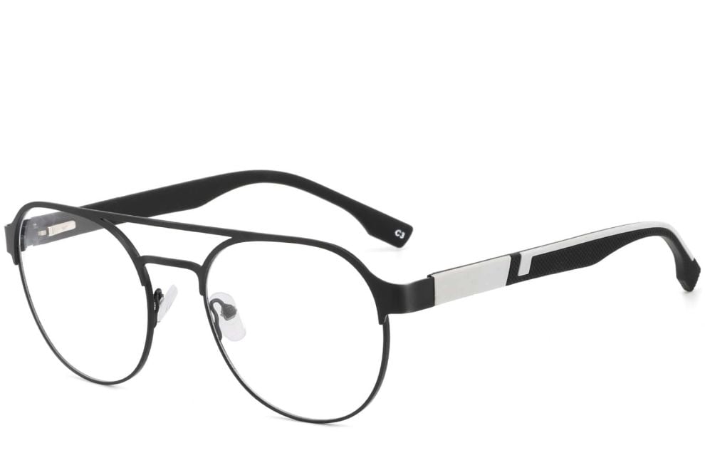 Aviator Black Metal Glasses #BS2425-0129