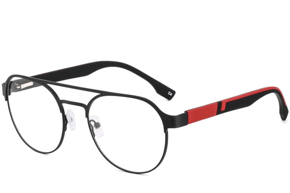 Aviator Red Metal Glasses #BS2425-0130
