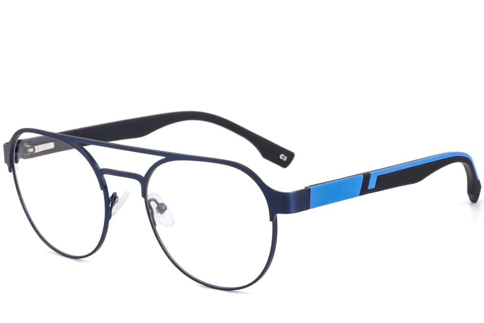 Aviator Blue Metal Glasses #BS2425-0131