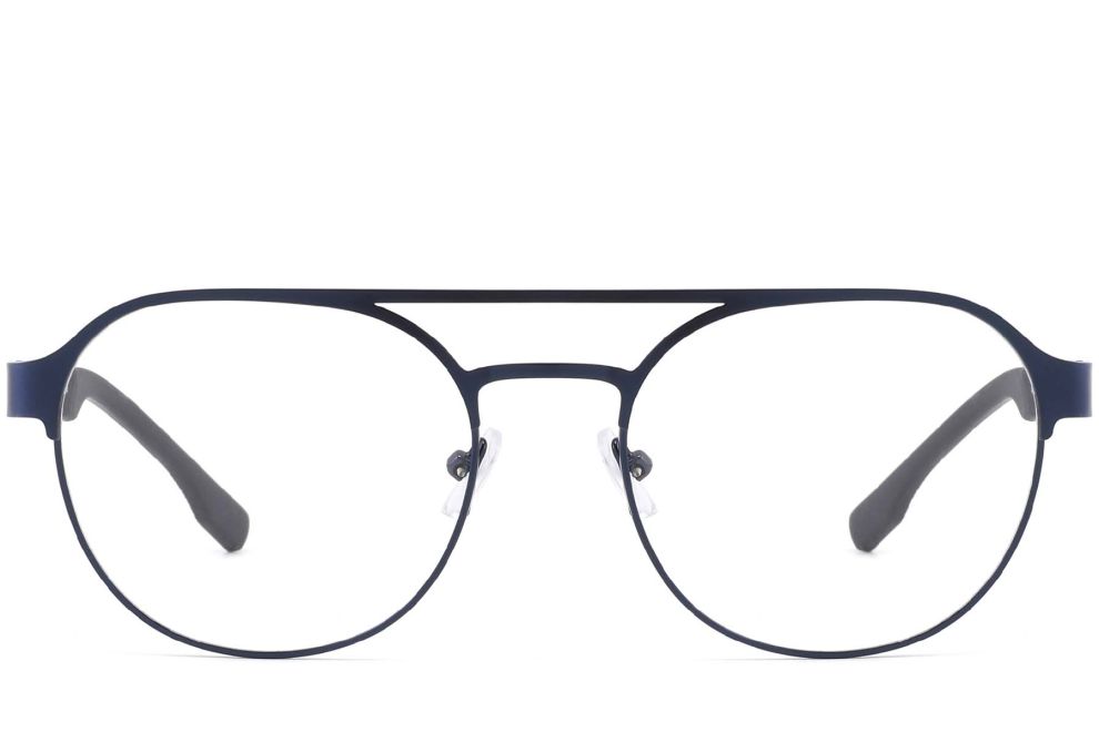 Lunettes aviateur en métal bleu #BS2425-0131