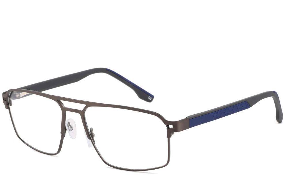 Aviator Grey Metal Glasses #BS2425-0138
