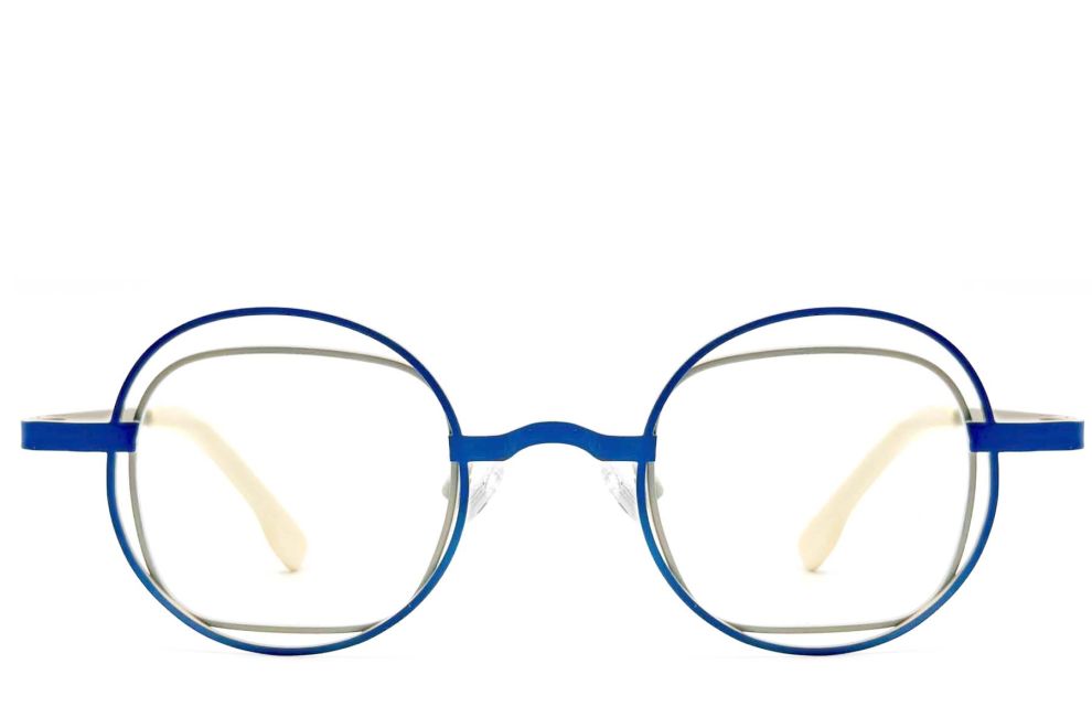 Lunettes ovales en métal marron #BS2425-0144
