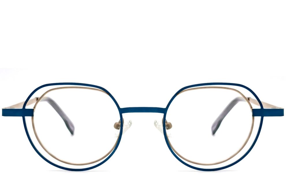 Lunettes géométriques en métal marron #BS2425-0152