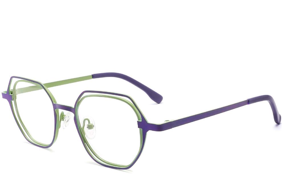 Gafas de metal gris irregulares #BS2425-0194