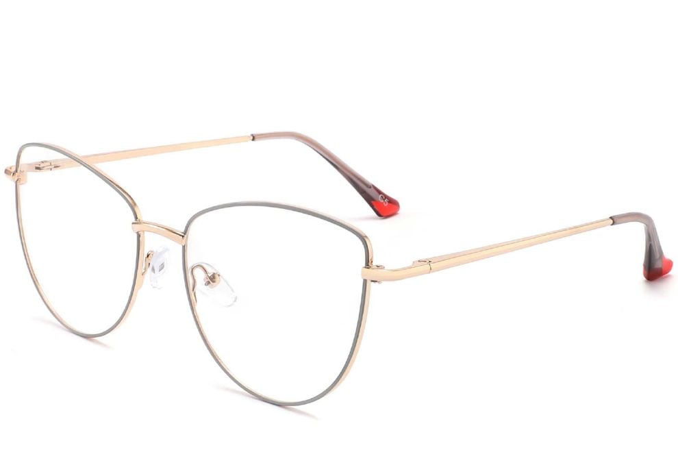 Gafas de metal gris mariposa #BS2425-0202