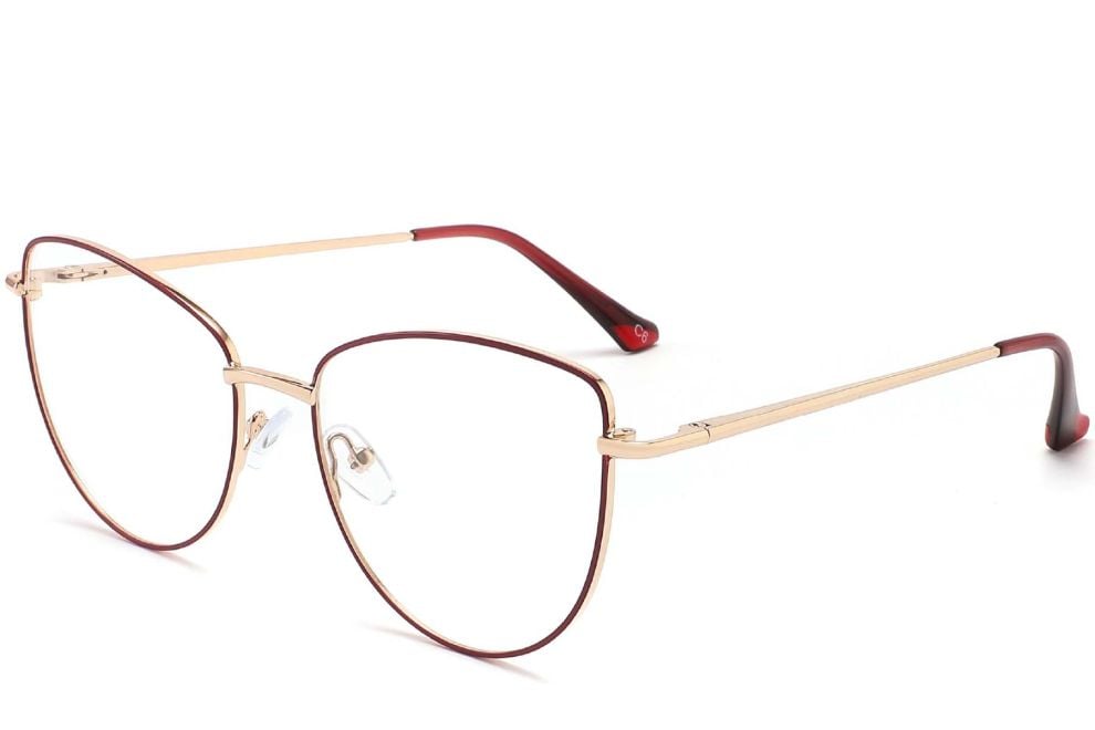 Gafas de metal rojo mariposa #BS2425-0203