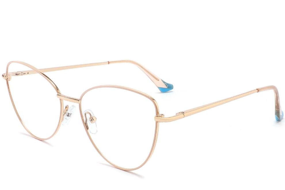 Gafas de metal dorado con forma de mariposa #BS2425-0204