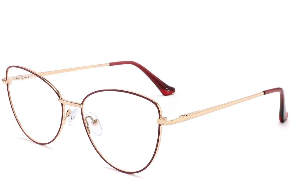 Gafas de metal rojo mariposa #BS2425-0206
