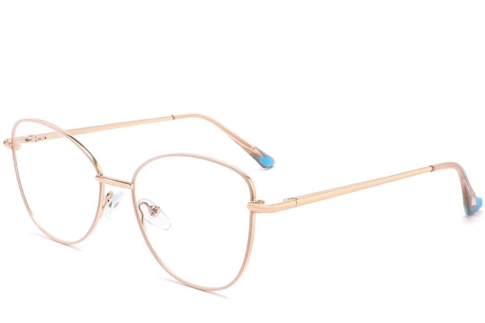 Gafas de metal dorado con forma de mariposa #BS2425-0207